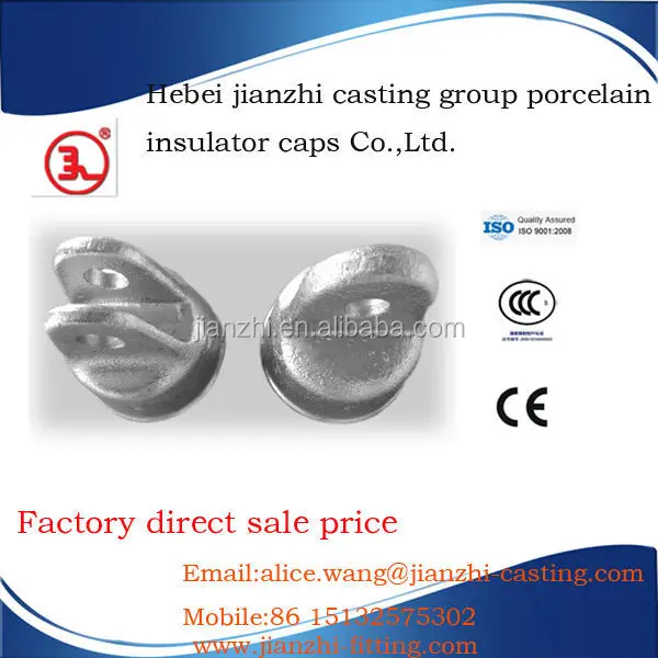 
metal end fitting for long rod electric ceramic insulator 