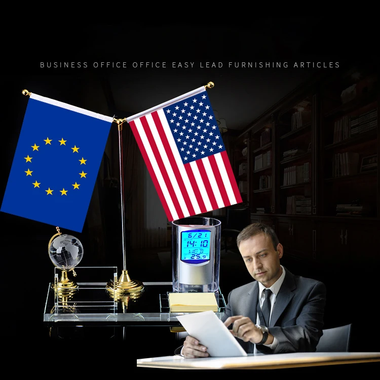 Multifunctional K9 Crystal Electronic Clock Thermometer Four In One