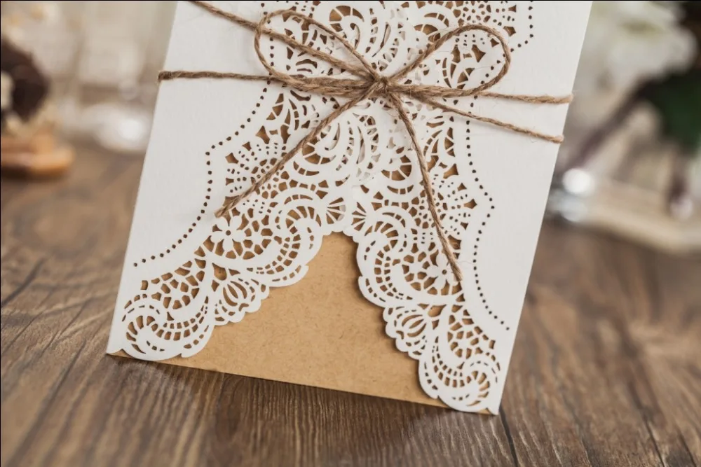 WISHMADE Rustic Wedding Invitation Card Design Free Envelopes Seals Inserts Greeting PK14113 WISHMADE Rustic Wedding Invitation Card Design Free Envelopes Seals Inserts Greeting PK14113