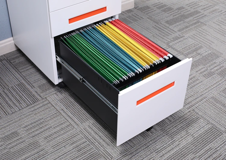 Office Equipment A4 File 3 Drawer Mobile Pedestal Metal