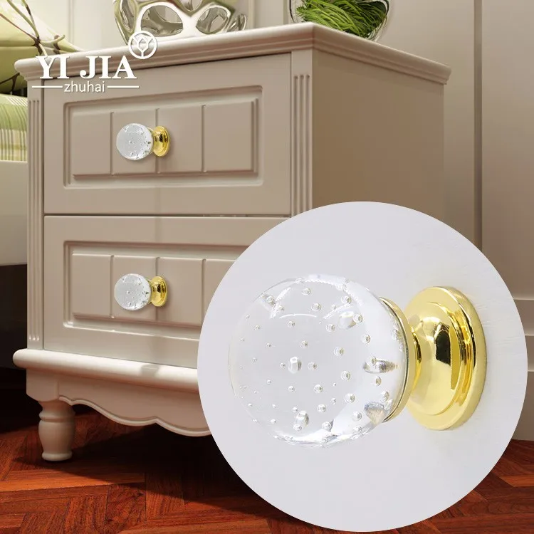 Kitchen Furniture Round Handle Accessories For Cabinets Crystal