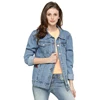Custom start patch denim jacket vintage womens denim jacket