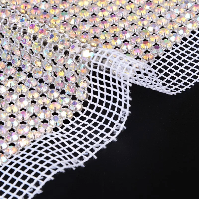 New Rhinestone Applique Trim Rhinestone Hotfix Sheet 40*24 Adhesive