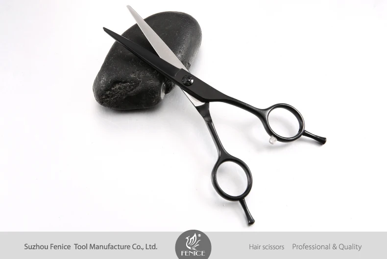 Fenice Black Titanium Hair Cutting Scissors Professional Japan 440c Hairdressing Shears