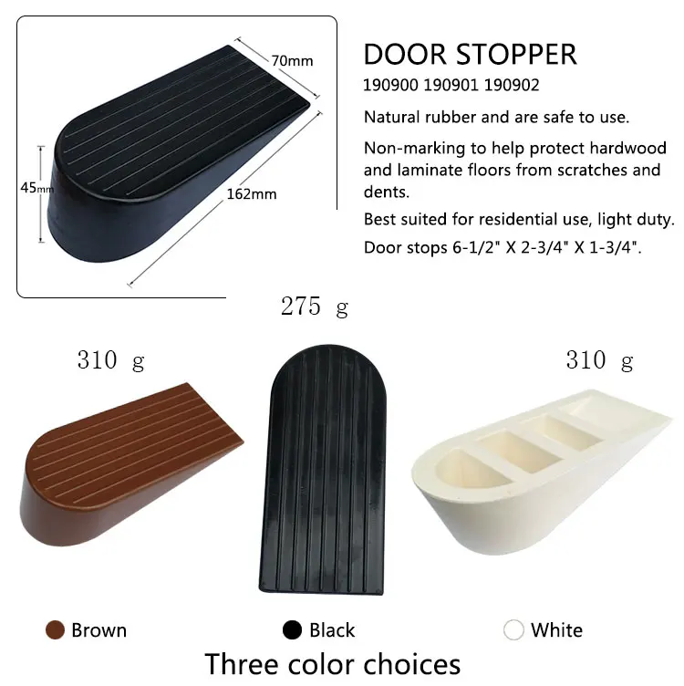 Wholesale Heavy Bathroom Decorative Stopper Big Rubber Wooden Door