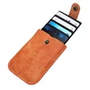 New Pull-out PU Leather Men's Multi-position Card Package Custom Logo Cascading Slim Credit Card Holder