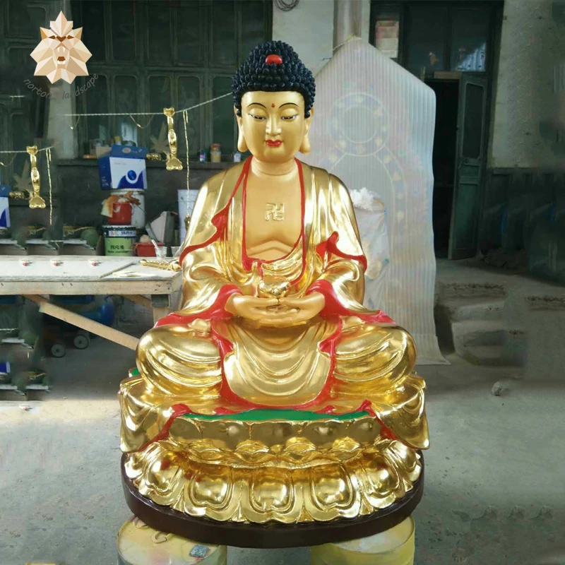 large plastic buddha statue