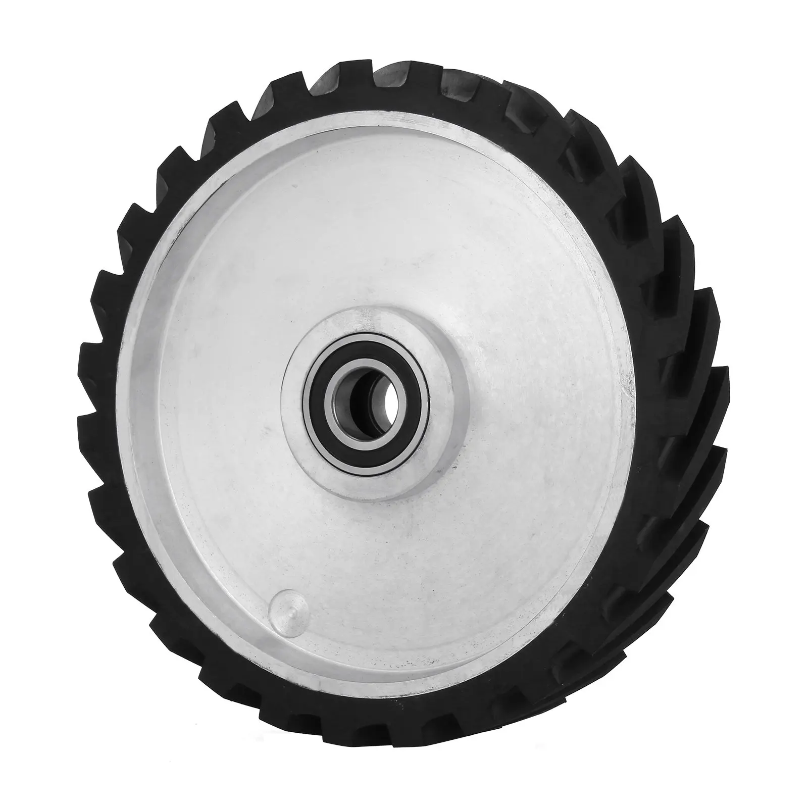 Silver Dynabrade 11203 5//8-Inch Diameter by 3//8-Inch Wide Contact Arm Assy Rubber Wheel with 1//2-Inch Wide Platen for 1//2-Inch Wide by 18-Inch Length Belts