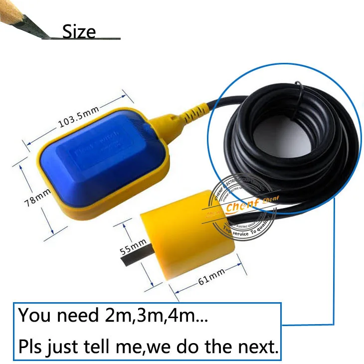 Wide Use Water Tank Float Electric Water Level Switch Cfq ... ac float switch wiring diagram dual pump 