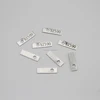 Wide usage custom edge rectangle silver plated bar charm