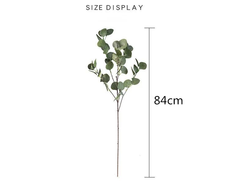 D1078 New Design Real Touch Eucalyptus Leaves Single Stem Matching