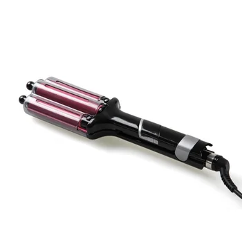 Three Barrel Curling Iron Lcd Temperature Display 22 Mm Hair