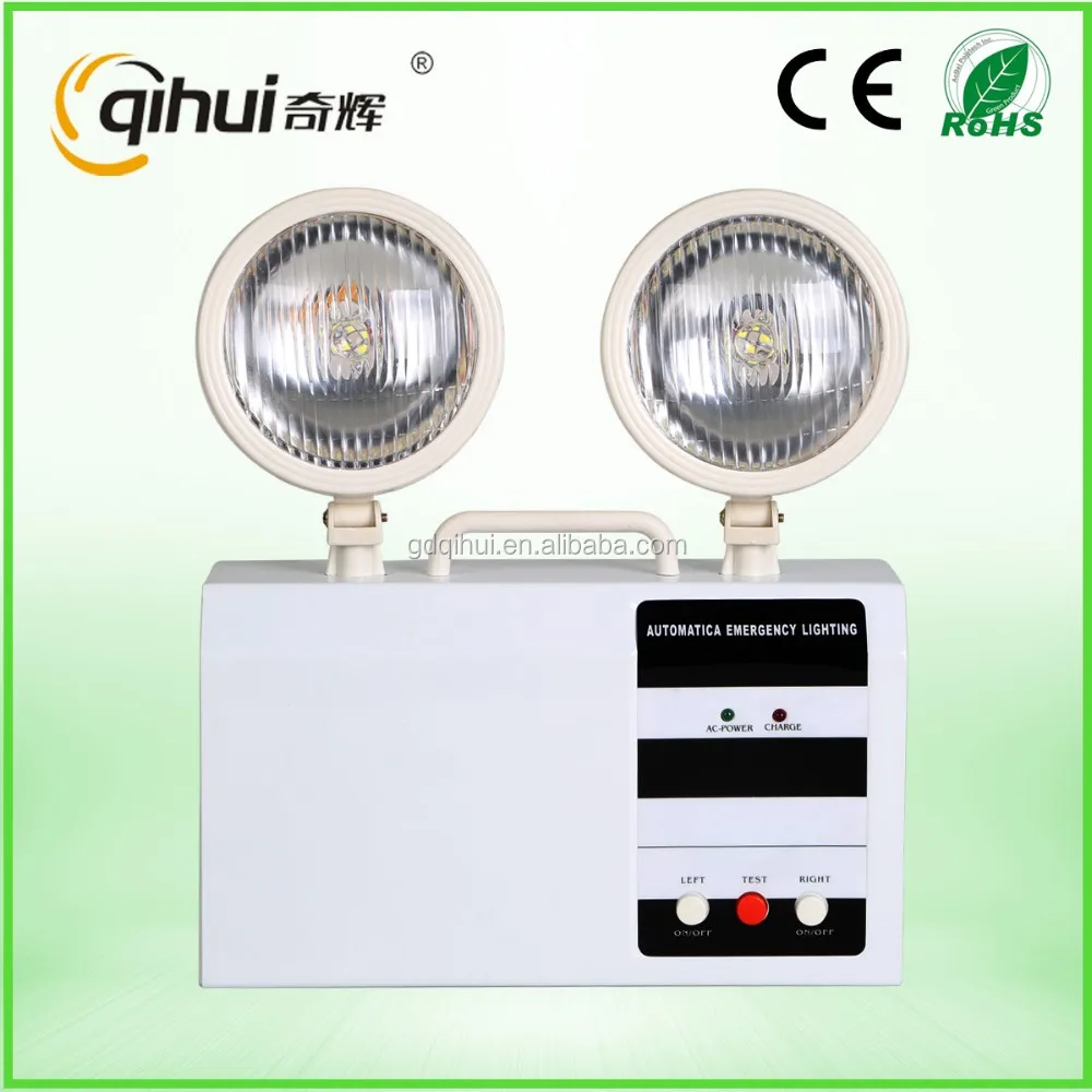 2016 Qihui 2*2W LED Rechargeable Circle Twin Spot Emergency Light hot sale QH-F1038