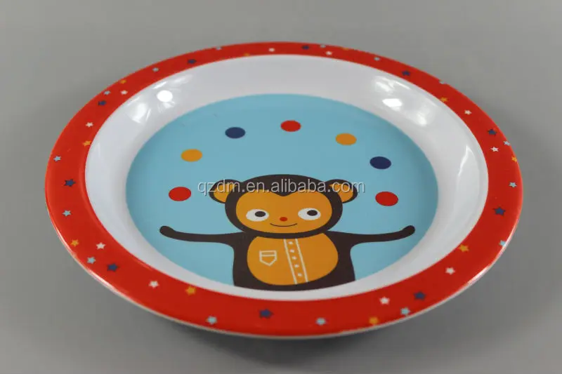 100% Melamine Kids Dinner Plate Lunch Plate Unbreakable