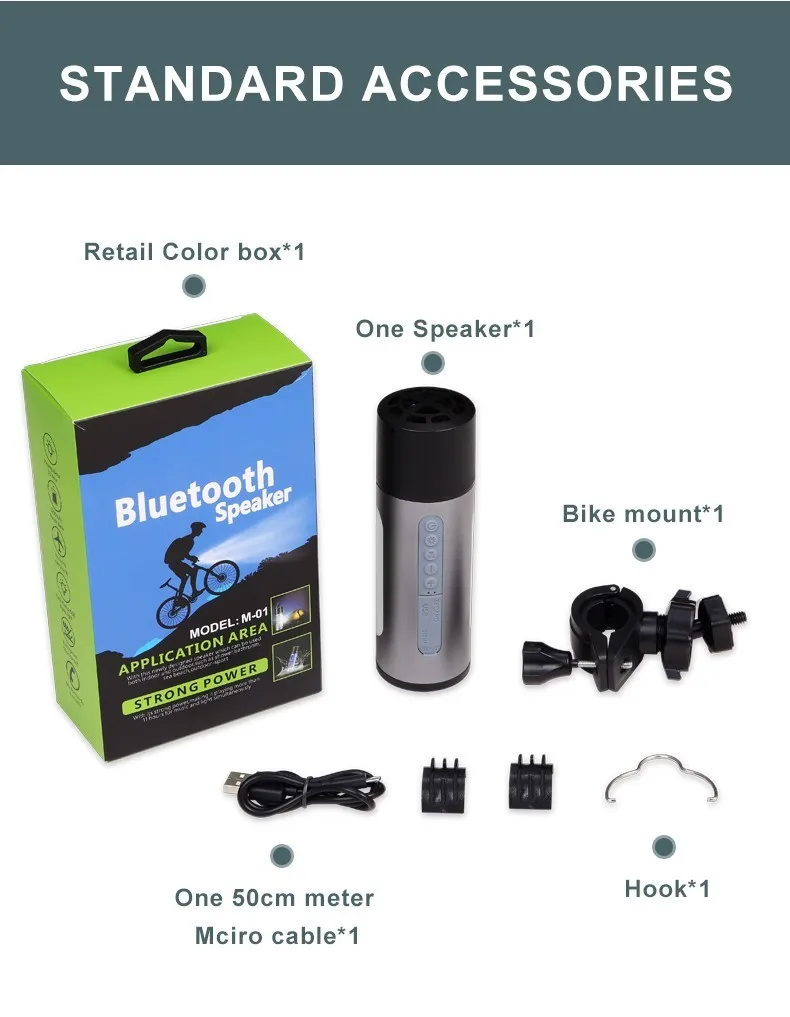 4400/5200mah battery 5w speaker home theater with bicycle torch powerbank function - ANKUX.COM