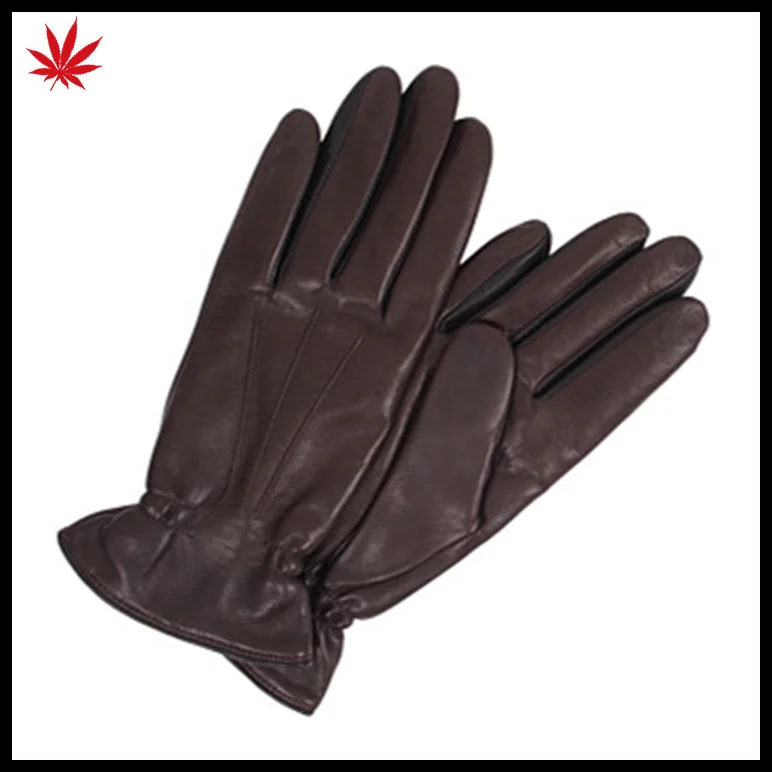 Women genuine sheepskin leather gloves and the Palm with elastic