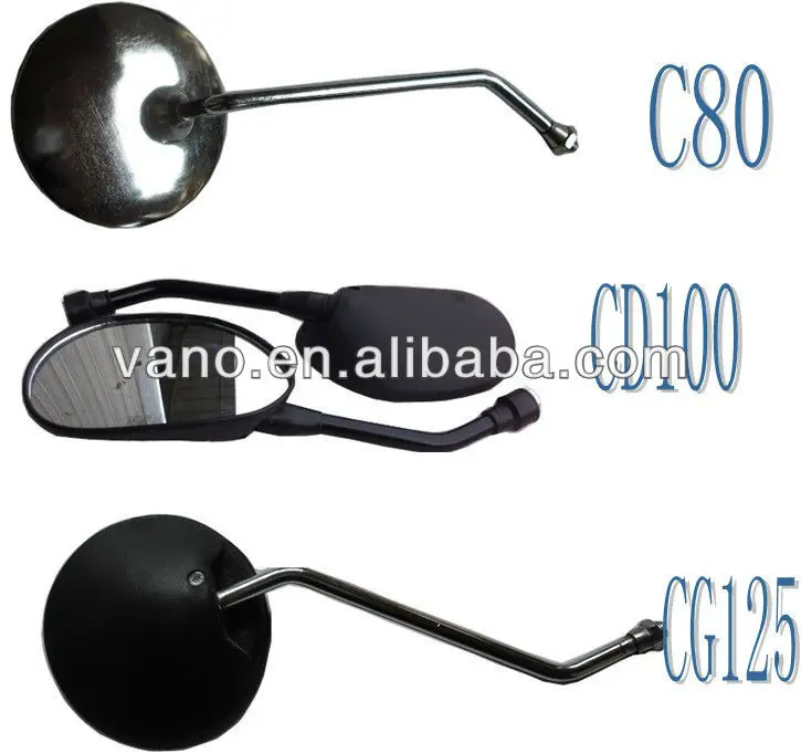 Universal black motorcycle mirrors CG125 rearview mirror