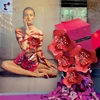 New decoration cheap price custom paper flower frame wall