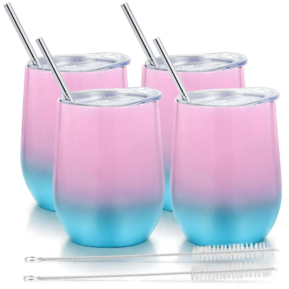 reusable glass tumbler with straw