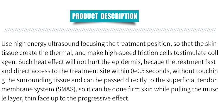 high Intensity Focused Ultrasound machine face anti wrinkle 3D hifu device