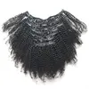 100% virgin hair 3c 4b afro Kinky curly Hair Extensions Clip Ins 140g 10pcs