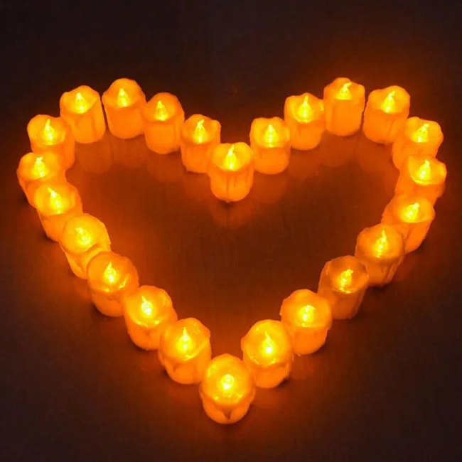 Wedding Table Decoration Electronic Led Candles With Flickering Candle