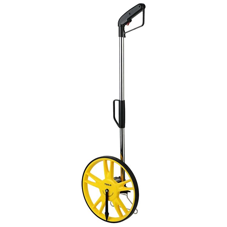 LANTRO JS Portable Measuring Wheel – 0-9999.9m Distance Roller, Aluminum Alloy, Foldable Handle, Mechanical Dial
