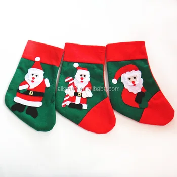 Small Green Santa Claus Sock Gift Bag Kids Christmas Decor Candy Bauble Tree Ornaments Small Green Santa Claus Sock Gift Bag Kids Christmas Decor Candy Bauble Tree Ornaments