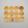 Custom Shape Made Gold Foil Copper Foil Reward Sticker Paper Wine Label