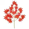 Cheap wholesale plastic artificial silk maple leaves for party decoration