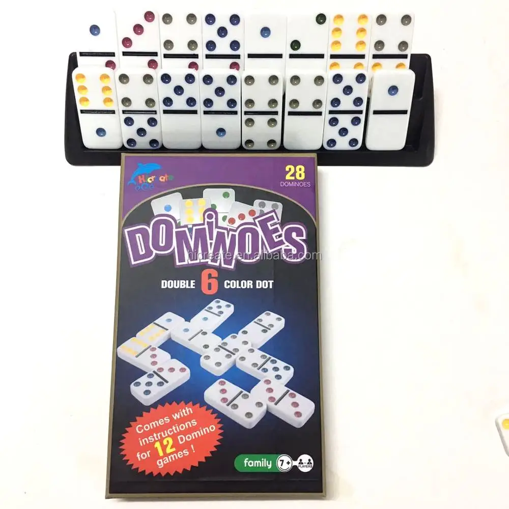 High Quality Domino Wholesale Double 6 Colour Dot - Buy Double 6 Domino 