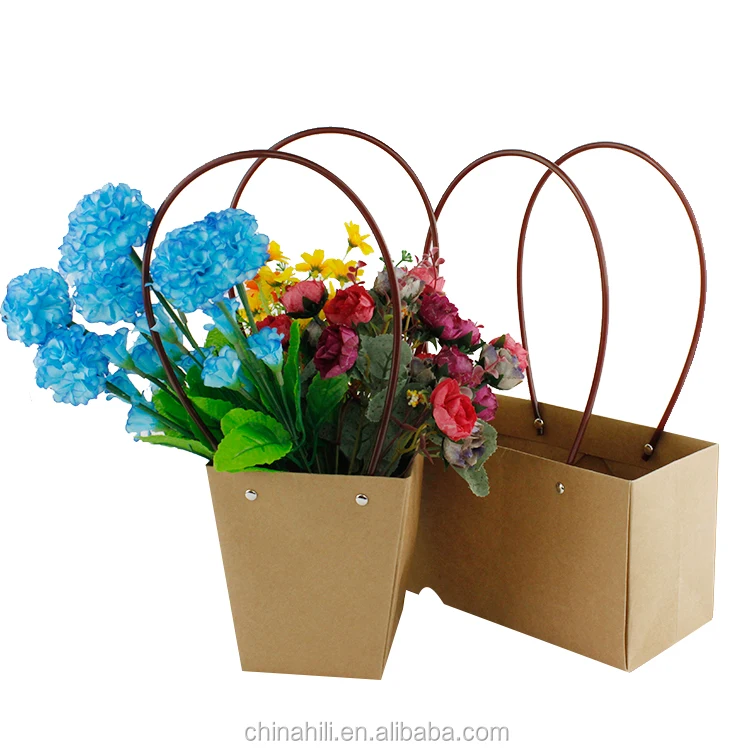 Waterproof Flower Kraft Paper Bags - Buy Kraft Bag,Biodegradable Paper ...