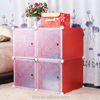 Latest Heavy Duty Plastic Wardrobes Kids Bedroom Furniture Clothes