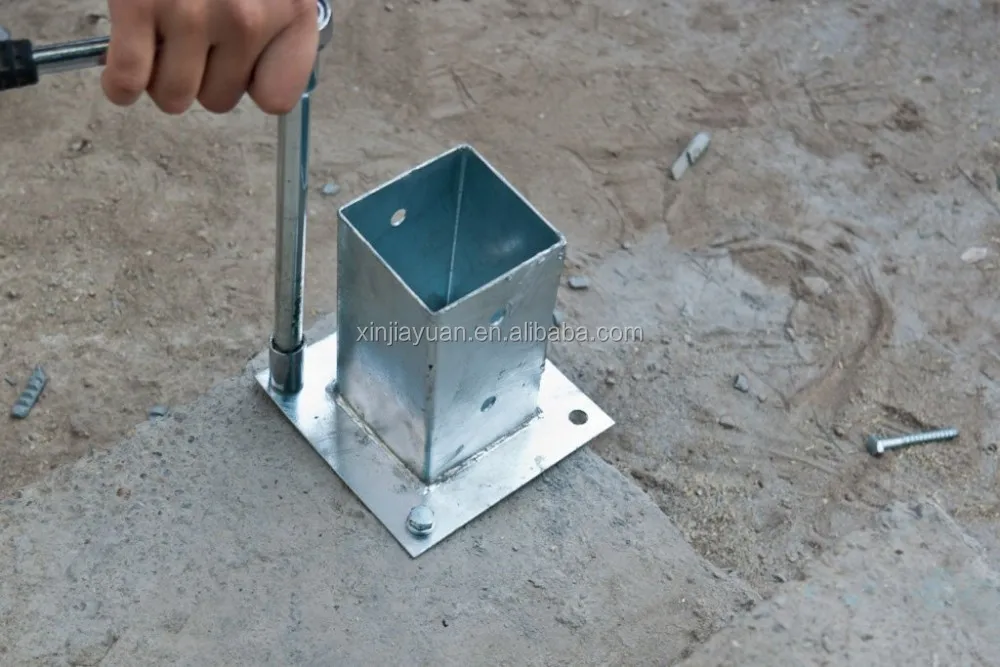 Hot Dip Galvanized Bolt Down Steel Pole Plate /ground Anchor Plate With