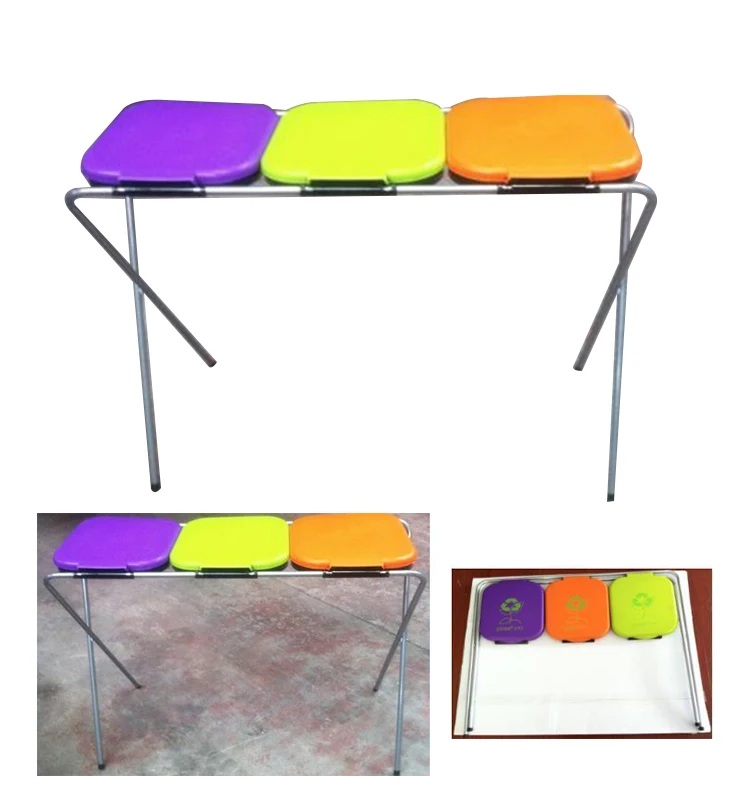 Folding Garbage Bag Rack For Three Segment Buy Folding Trash Rack For