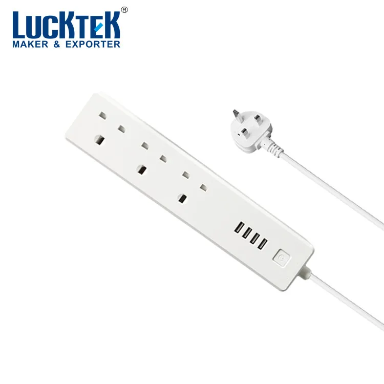 3ways Uk Power Extension Sockets Outlets With 4 Usb Charging 2.1a Buy
