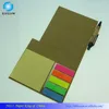 Eco finance recycling Promotion note book for bank, Memo sticky notes set with pen