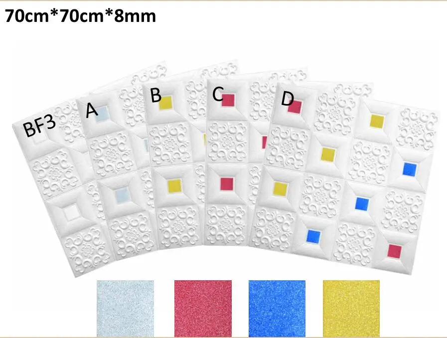 3D Living Room Bedroom Home Decoration Self Adhesive pe foam sponge  Wallpaper sticker