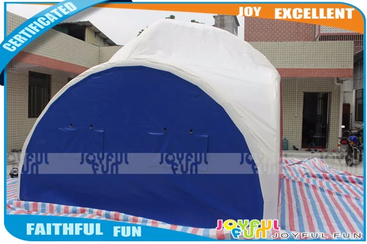 Inflatable dome tent