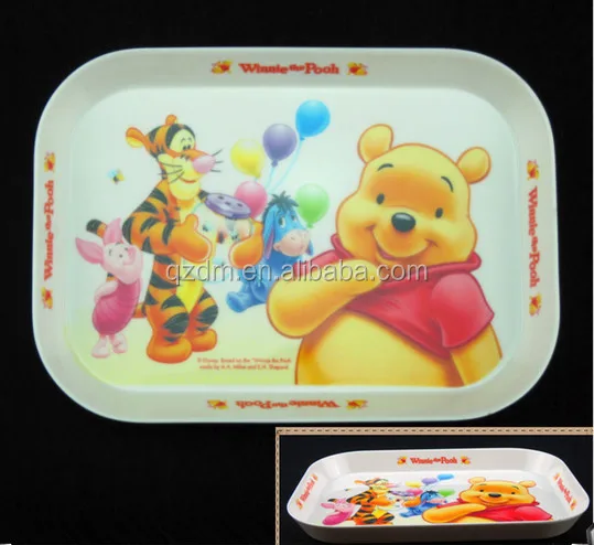 8inch Square kids tray ,Melamine fuirt tray