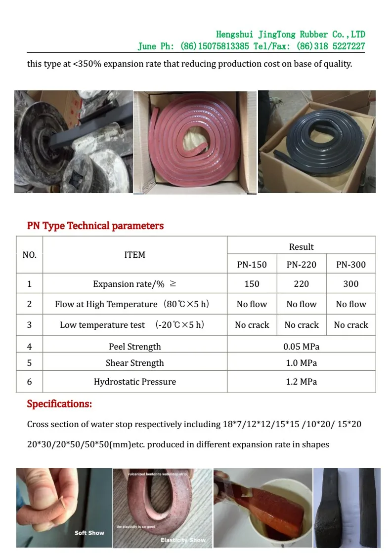 Concrete Joint Butyl Rubber Hydrophilic Bentonite Waterstop Strip - Buy ...