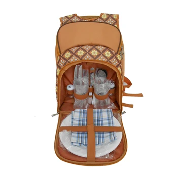 picnic backpack set for 4