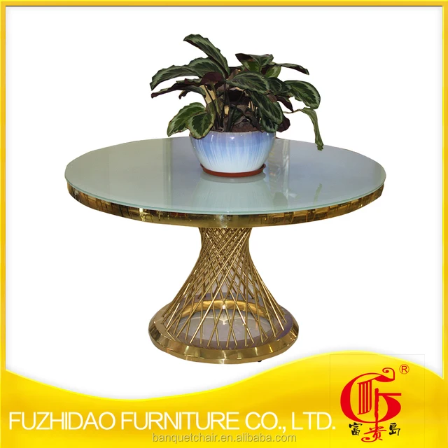 new design <strong>round</strong> mirror glass top dining room table for sale