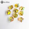 SI.VOUS K9 Glass clear rhinestones shiny Cube shape glass crystal stone beads for garments
