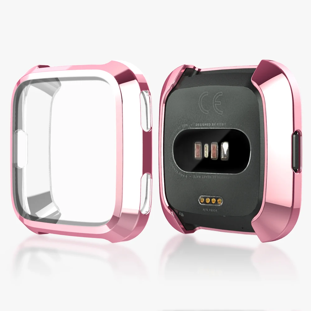 Ultra Thin Plating Clear Soft TPU Silicone Protective Case For Fitbit Versa