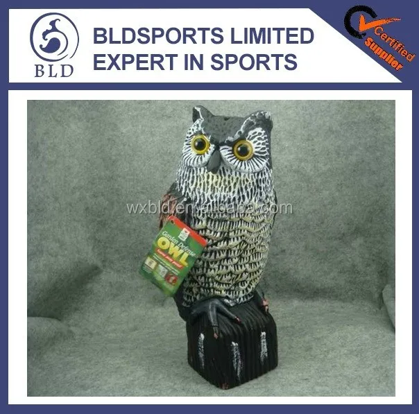 
2015 Hot Sale life-like PE plastic owl decoys 