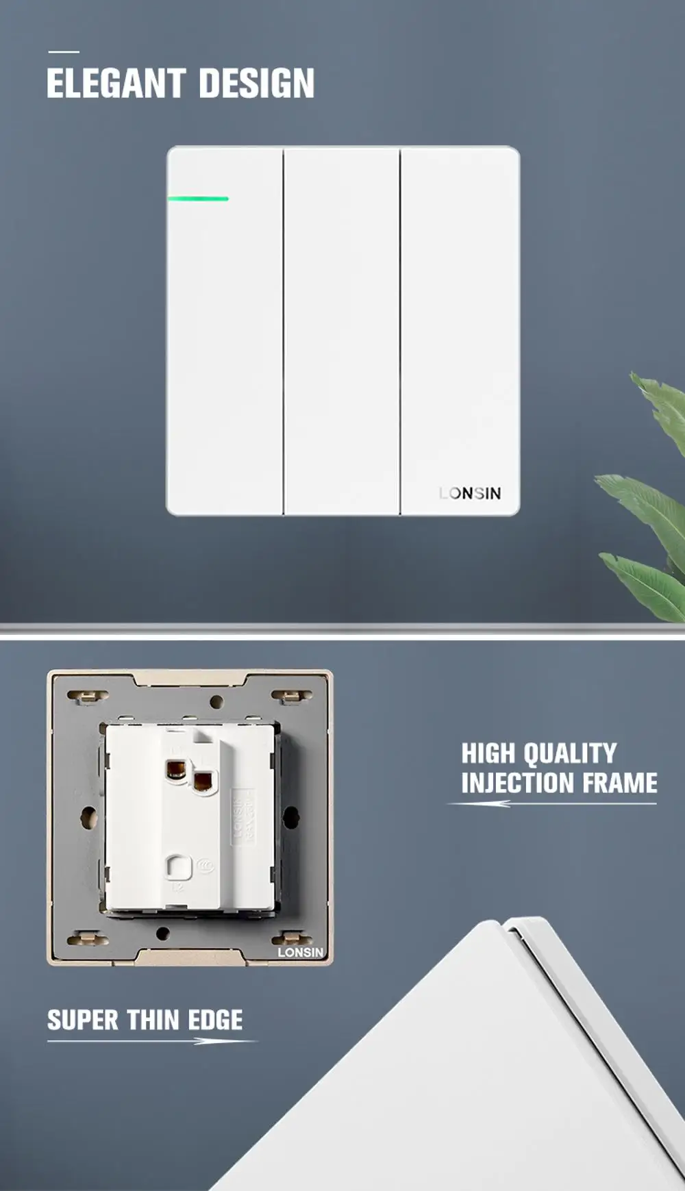 Electrical Switches Bangladesh Big Panel 3 Gang Dimmer Switch Buy