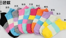 Warm comfortable cotton bamboo fiber girl women’s socks ankle low female invisible color girl boy hosier5pair=10pcs WS03-1