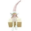 100CM christmas home decoration pink fairy elf shelf sitter xmas sitting doll girl little angel with wings