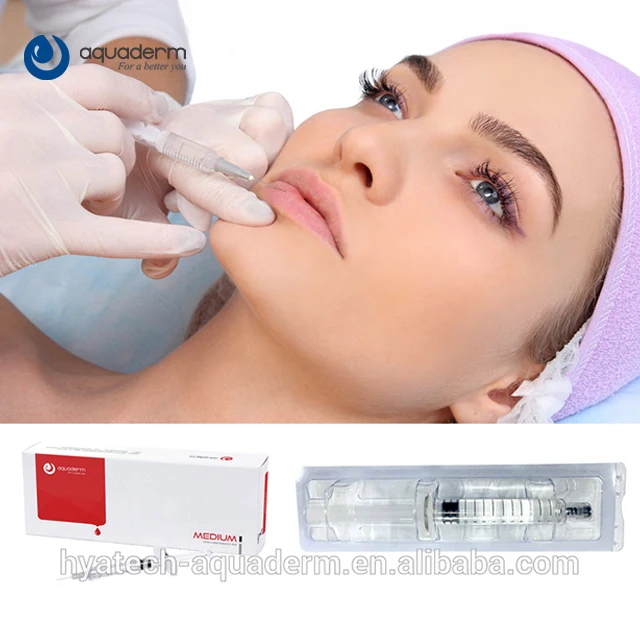 cosmetic syringe injectable hyaluronic acid dermal filler for